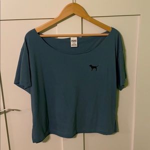 PINK off the shoulder cropped shirt. never worn